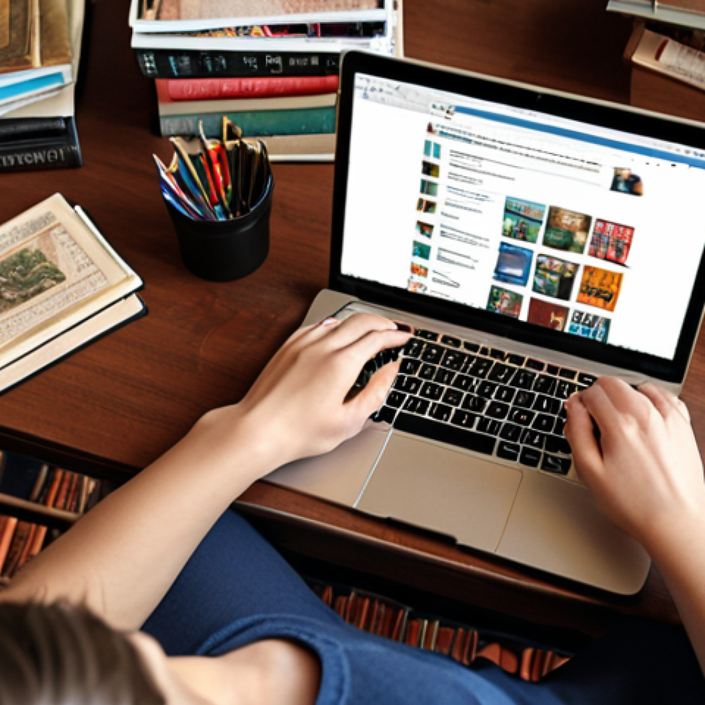 **A person passionately working on a digital marketing project on a laptop, surrounded by books and online courses, showcasing the joy of learning and exploring interests.**