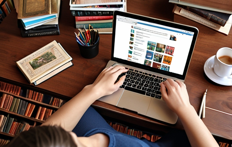**A person passionately working on a digital marketing project on a laptop, surrounded by books and online courses, showcasing the joy of learning and exploring interests.**
